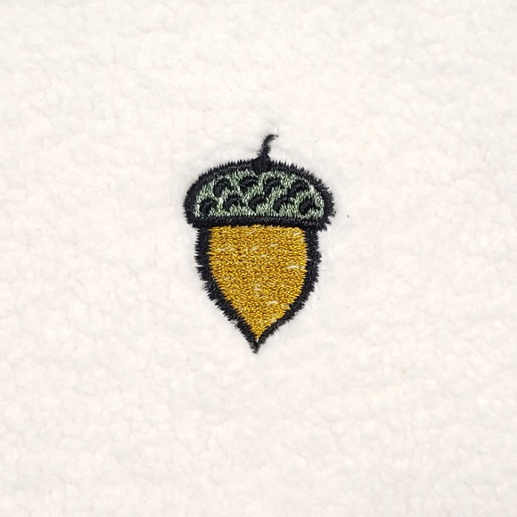 Peter Millar Seaside Fleece Vest Mens Large White Spanish Oaks Acorn - Picture 2 of 15